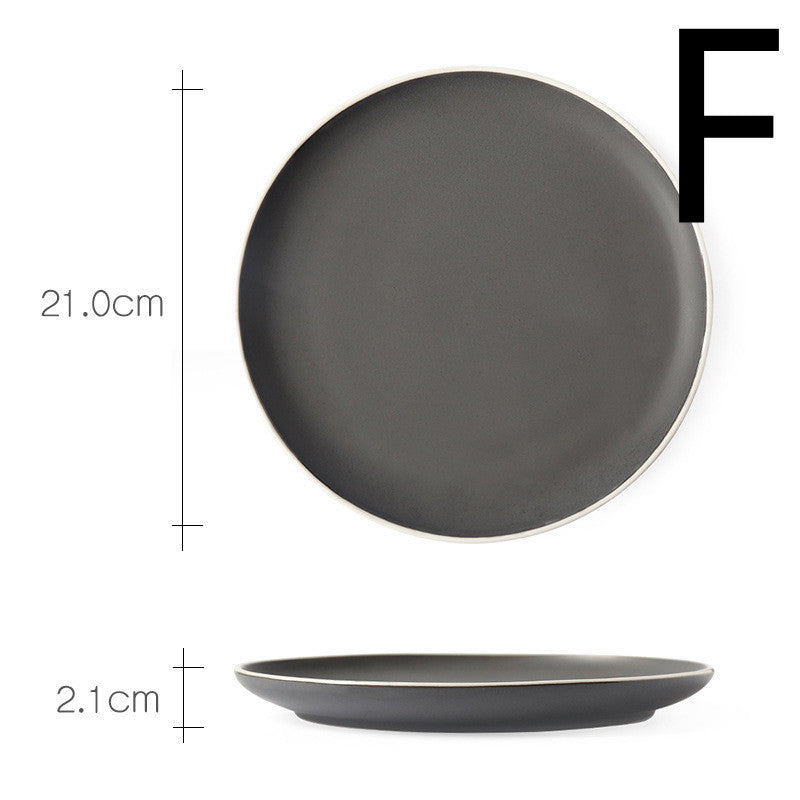 Nordic Dish Set Simple Ceramic Tableware Western Bowl CJCF124490606FU