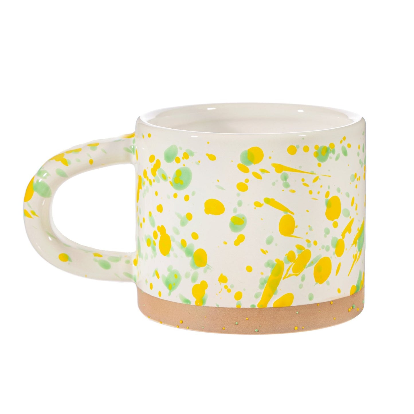 Yellow and Green Splatterware Mug B-CZQ183