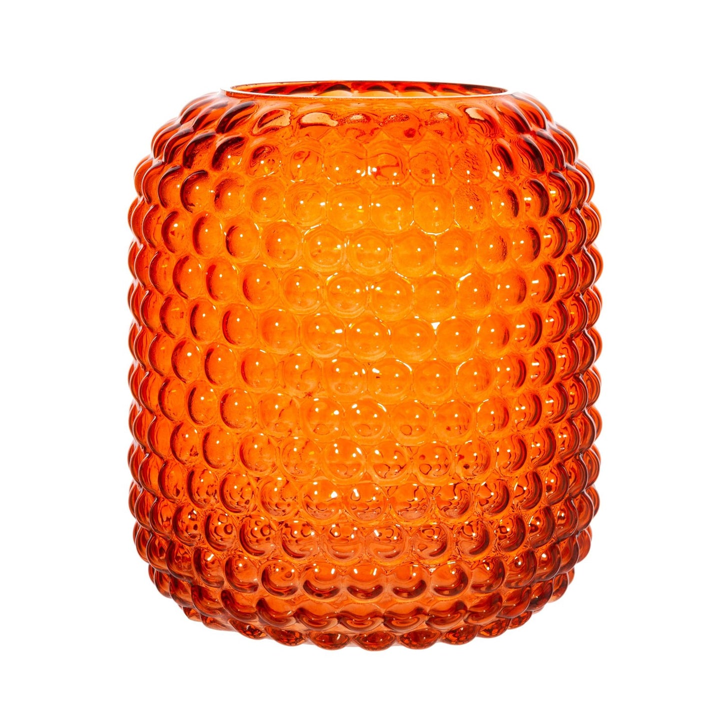 Amber Glass Bobble Vase B-GLEE147