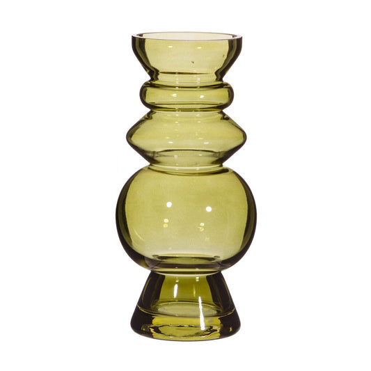 Selina Glass Vase Green B-GLEE157