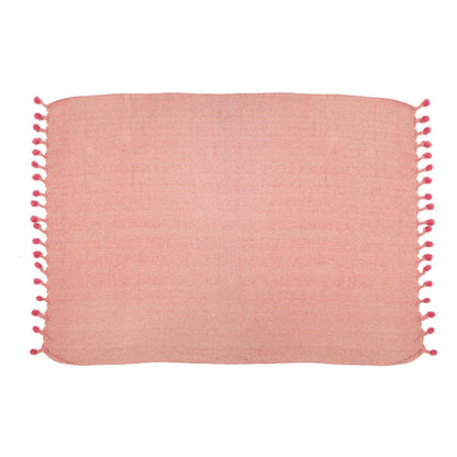 Nevada Pink Herringbone Blanket Throw B-LEVI029