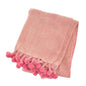 Nevada Pink Herringbone Blanket Throw B-LEVI029