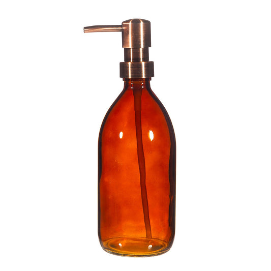 Amber Glass Refillable Bottle with Pump B-TAI017