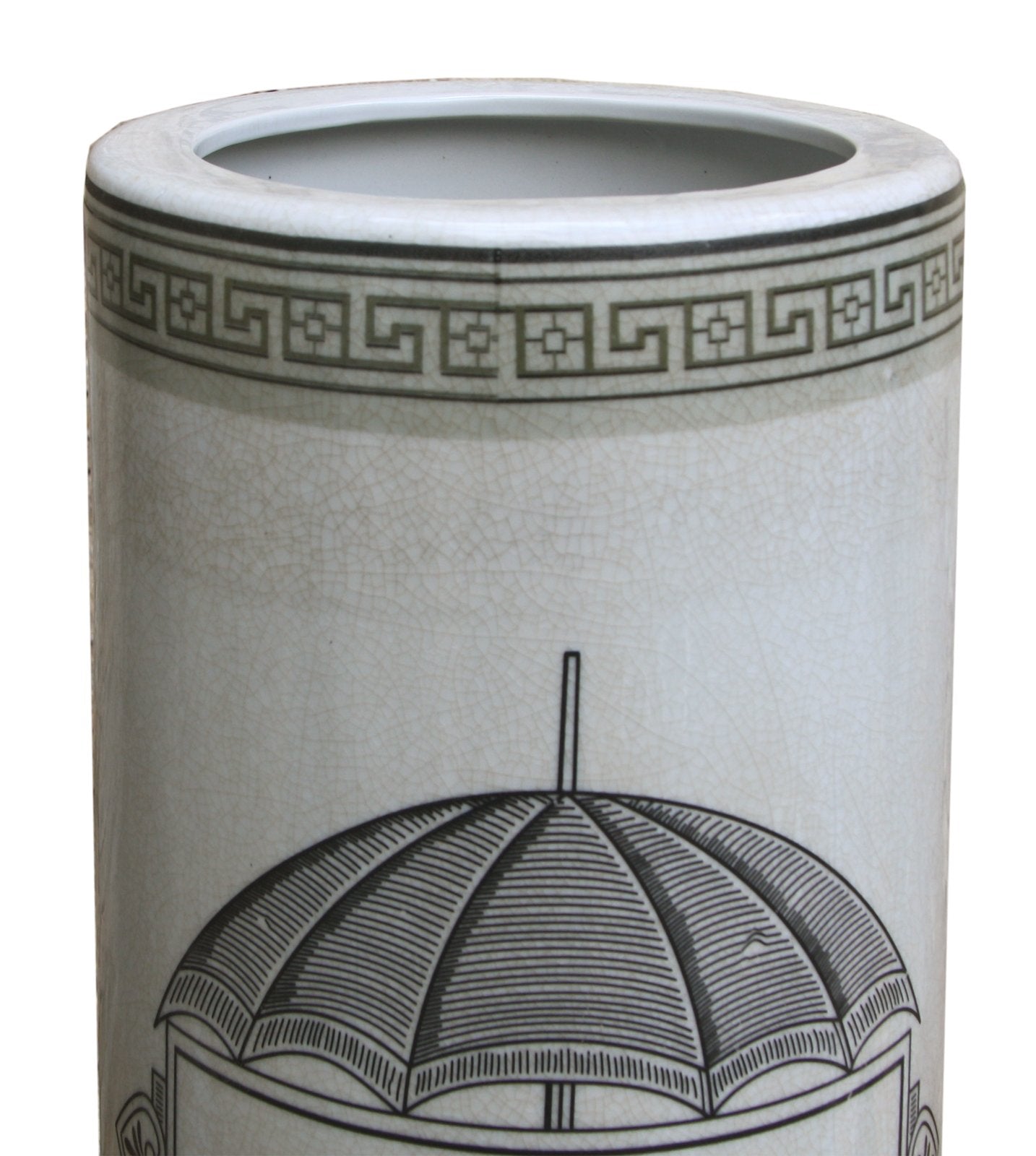 Ceramic Umbrella Stand, Monochrome Umbrella Print CHA803