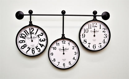 Metal Wall Clocks, Set of 3 Hanging S-CL2183