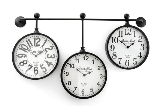 Metal Wall Clocks, Set of 3 Hanging S-CL2183