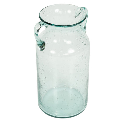 Glass Flower Vase with Handles Daisy Bubble Design 25cm S-DA0007