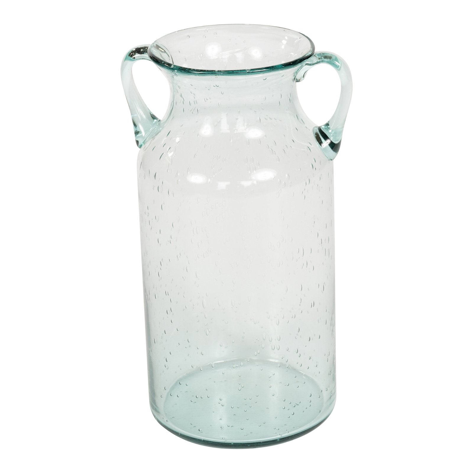 Glass Flower Vase with Handles Daisy Bubble Design 25cm S-DA0007