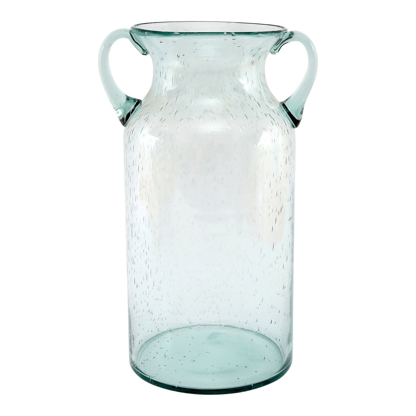 Glass Flower Vase with Handles Daisy Bubble Design 25cm S-DA0007