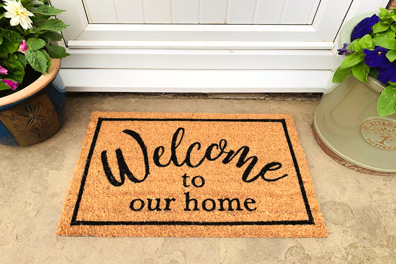 Coir Doormat with "Welcome To Our Home" S-DM0069-B