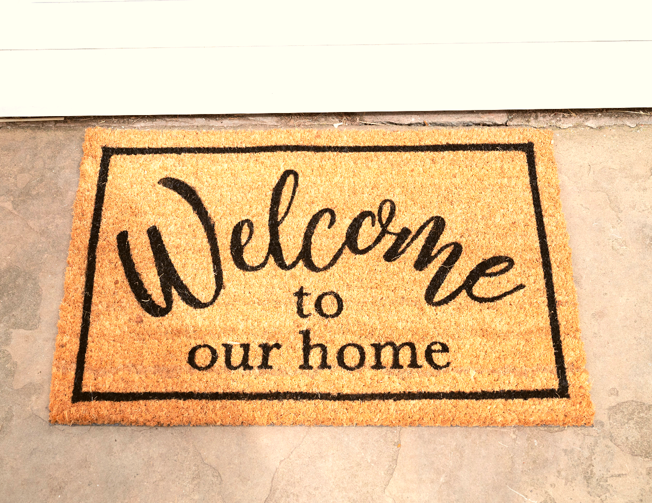 Coir Doormat with "Welcome To Our Home" S-DM0069-B