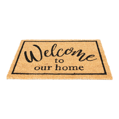 Coir Doormat with "Welcome To Our Home" S-DM0069-B