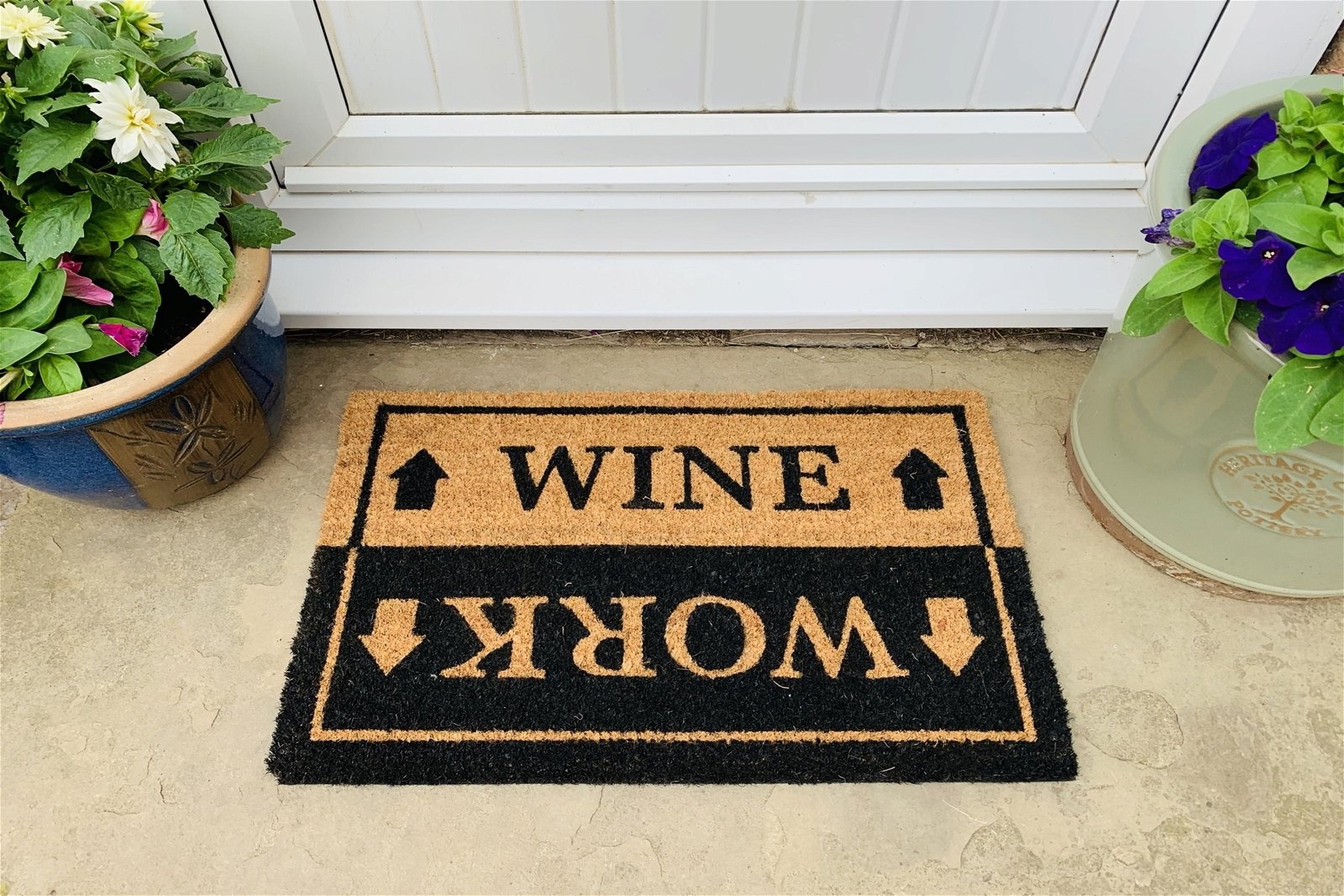 Wine & Work Door Mat S-DM0073