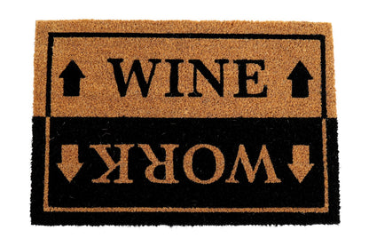 Wine & Work Door Mat S-DM0073