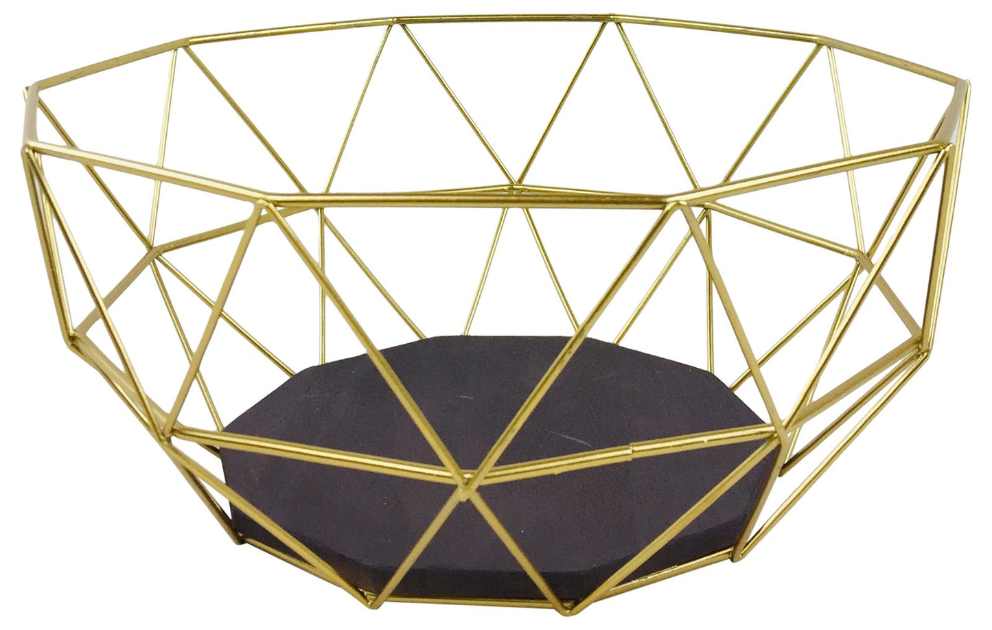 Golden Geometric Style Wire Bowl S-GE0061