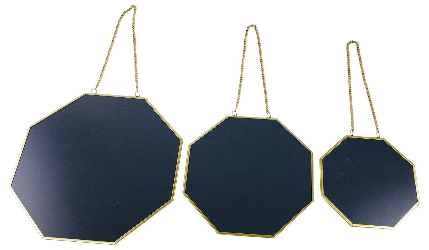 Set of 3 Hanging Geometric Mirrors S-GE0084