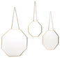 Set of 3 Hanging Geometric Mirrors S-GE0084