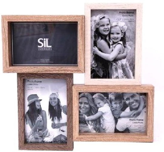 Wooden Quad Photo Frame 31cm S-PH2161