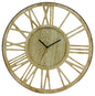 Wooden Silver Clock 40cm S-WF2226