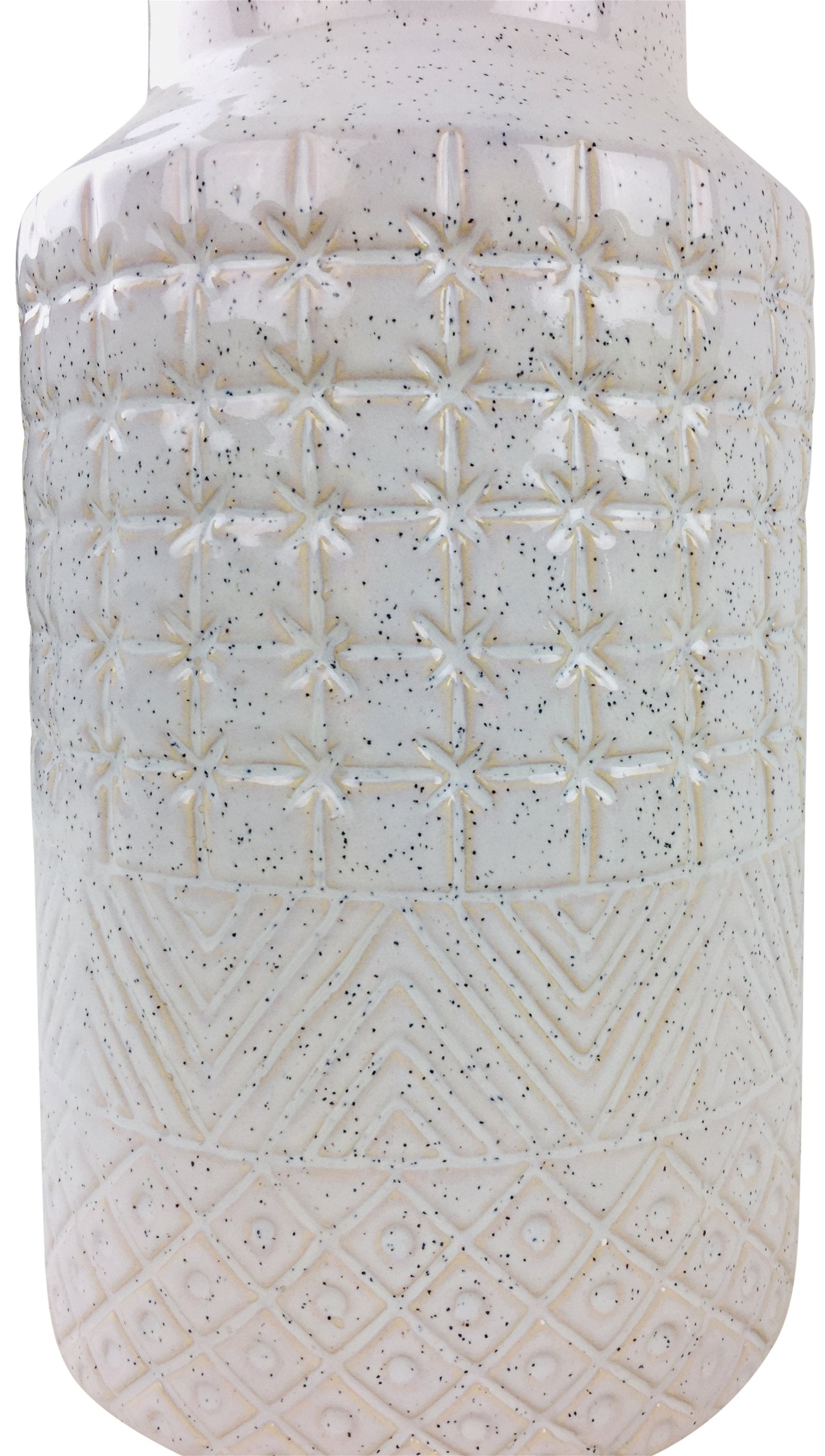 White Star Textured Stoneware Vase 30cm S-WF2343-A