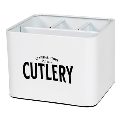 General Store Metal Cutlery Box 18x16cm S-GS0169