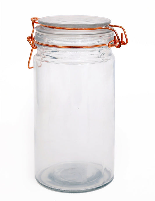 Kitchen Storage Jar With Copper Clip 20cm S-KG0079