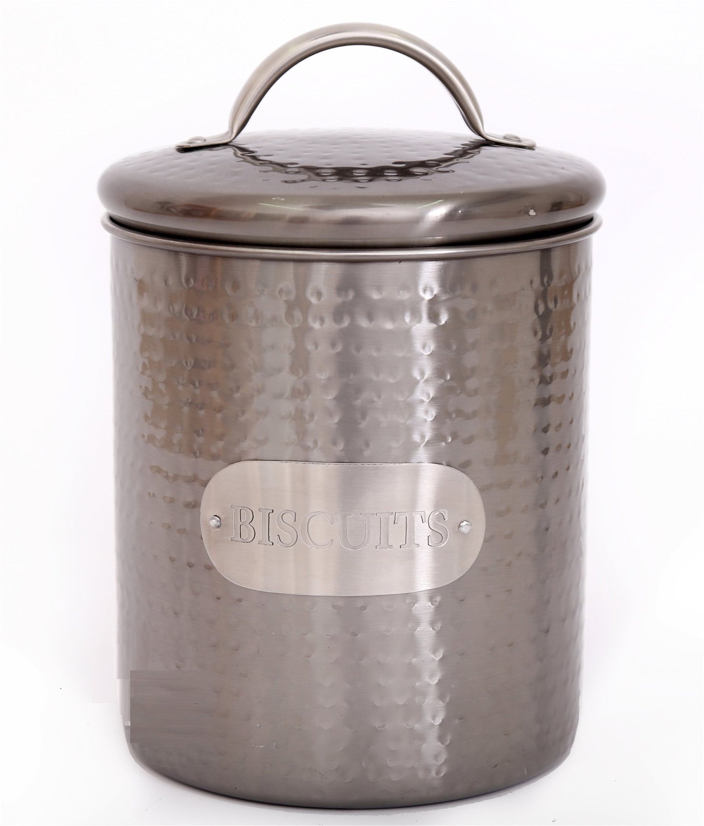 Grey Stainless Steel Biscuit Tin S-KG0690