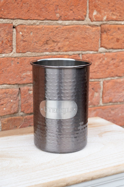 Grey Stainless Steel Utensil Holder S-KG0692