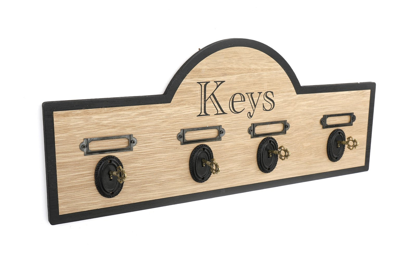 Wooden Board With 4 Key Design Hooks S-KG0997