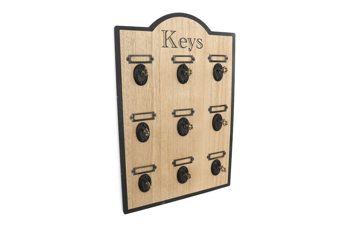 Wooden Board With 9 Key Design Hooks S-KG0998