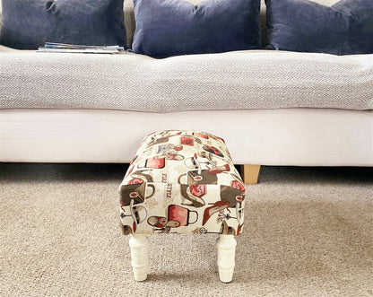 Ladies Fabric Footstool with Drawer M2152