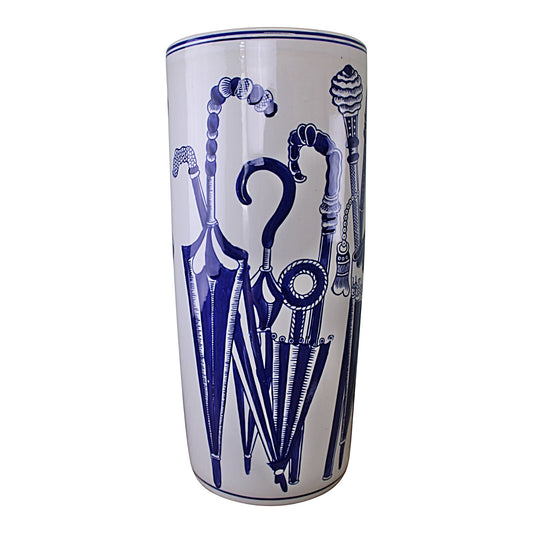 Umbrella Stand, Vintage Blue & White Umbrellas Design MB022