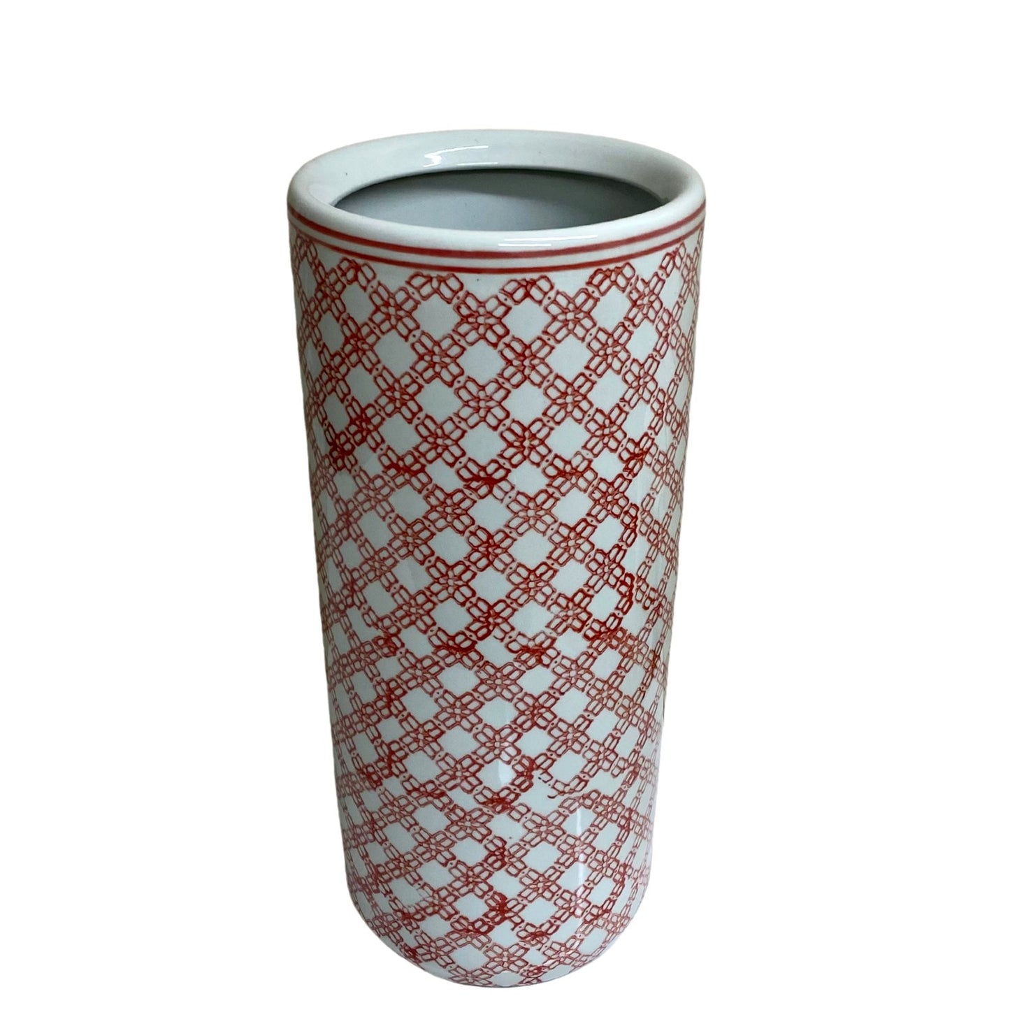 Red and White Daisy Chain Umbrella Stand MB039