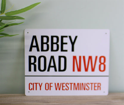 Vintage Metal Sign - Abbey Road, London Street Sign MS10