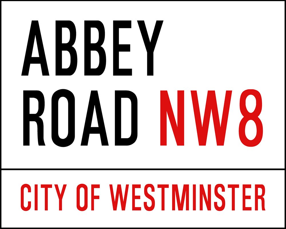 Vintage Metal Sign - Abbey Road, London Street Sign MS10