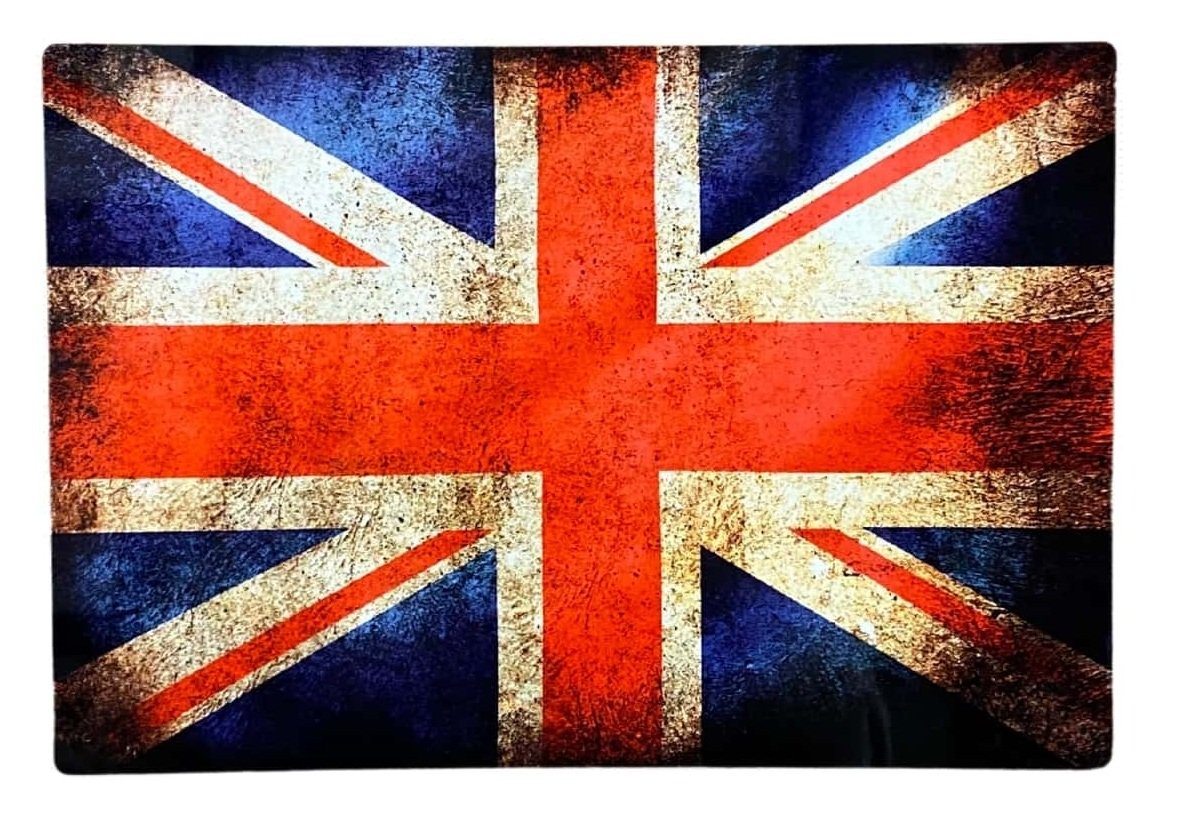 Vintage Metal Travel Wall Sign - British Union Jack Flag MS104