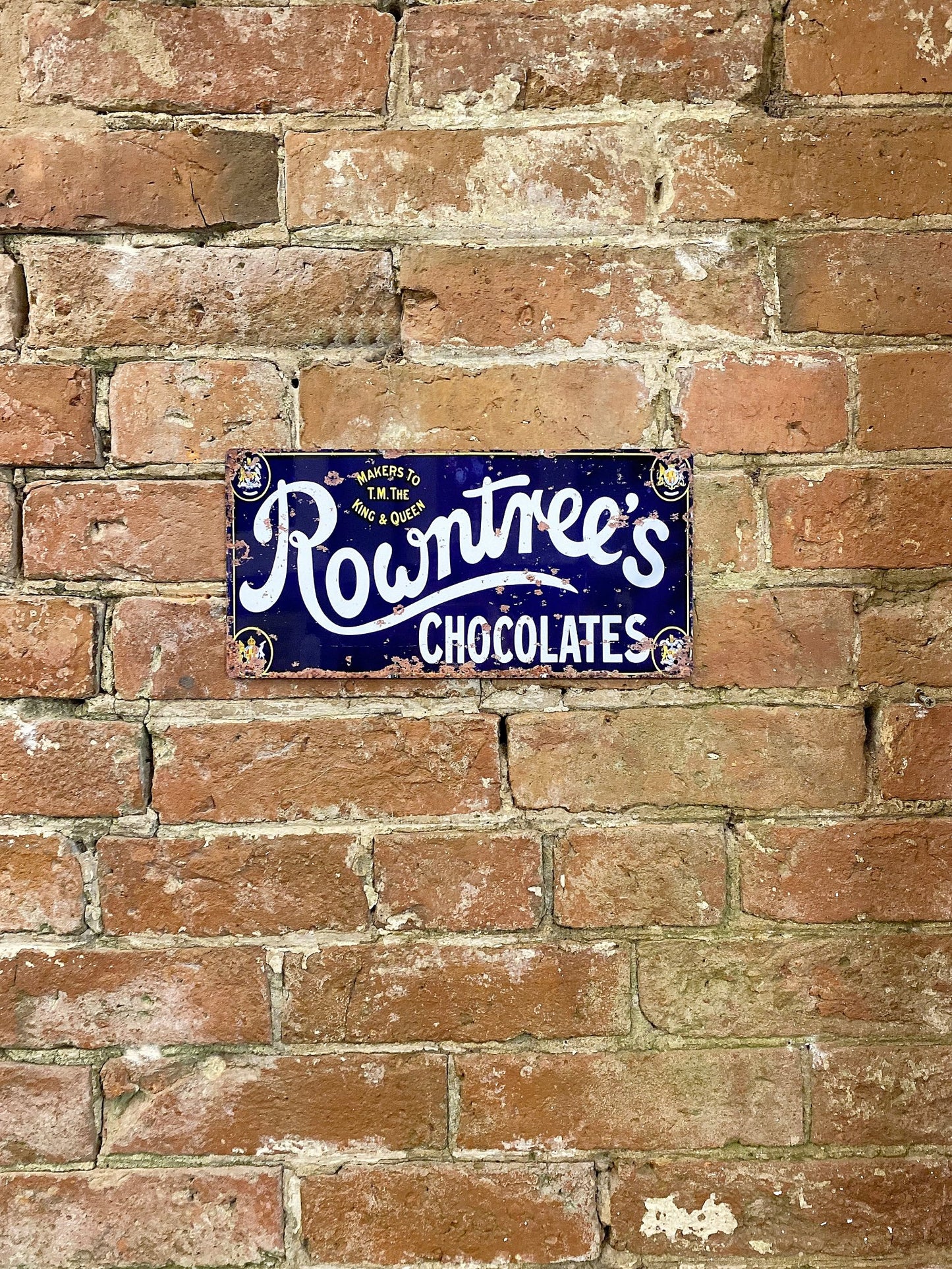 Metal Advertising Wall Sign - Rowntrees Chocolate Blue MS105