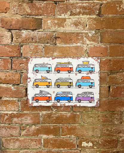 Metal Vintage Wall Sign - Camper Van Collection MS123