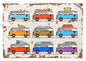 Metal Vintage Wall Sign - Camper Van Collection MS123