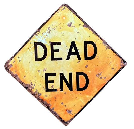 Metal Square Wall Sign - Dead End MS125