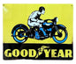 Metal Advertising Wall Sign - Good Year Tyre Motorbike MS126