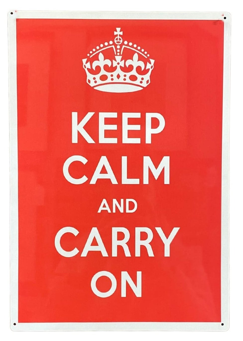 Metal Humour Wall Sign - Keep Calm And Carry On MS137