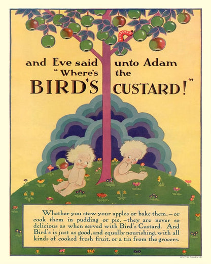 Vintage Metal Sign - Retro Advertising - Birds Custard, Adam & Eve MS14