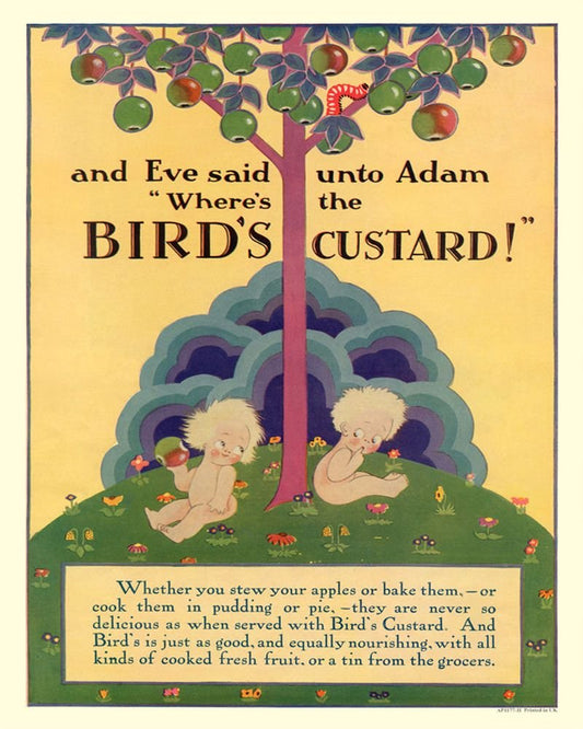 Vintage Metal Sign - Retro Advertising - Birds Custard, Adam & Eve MS14