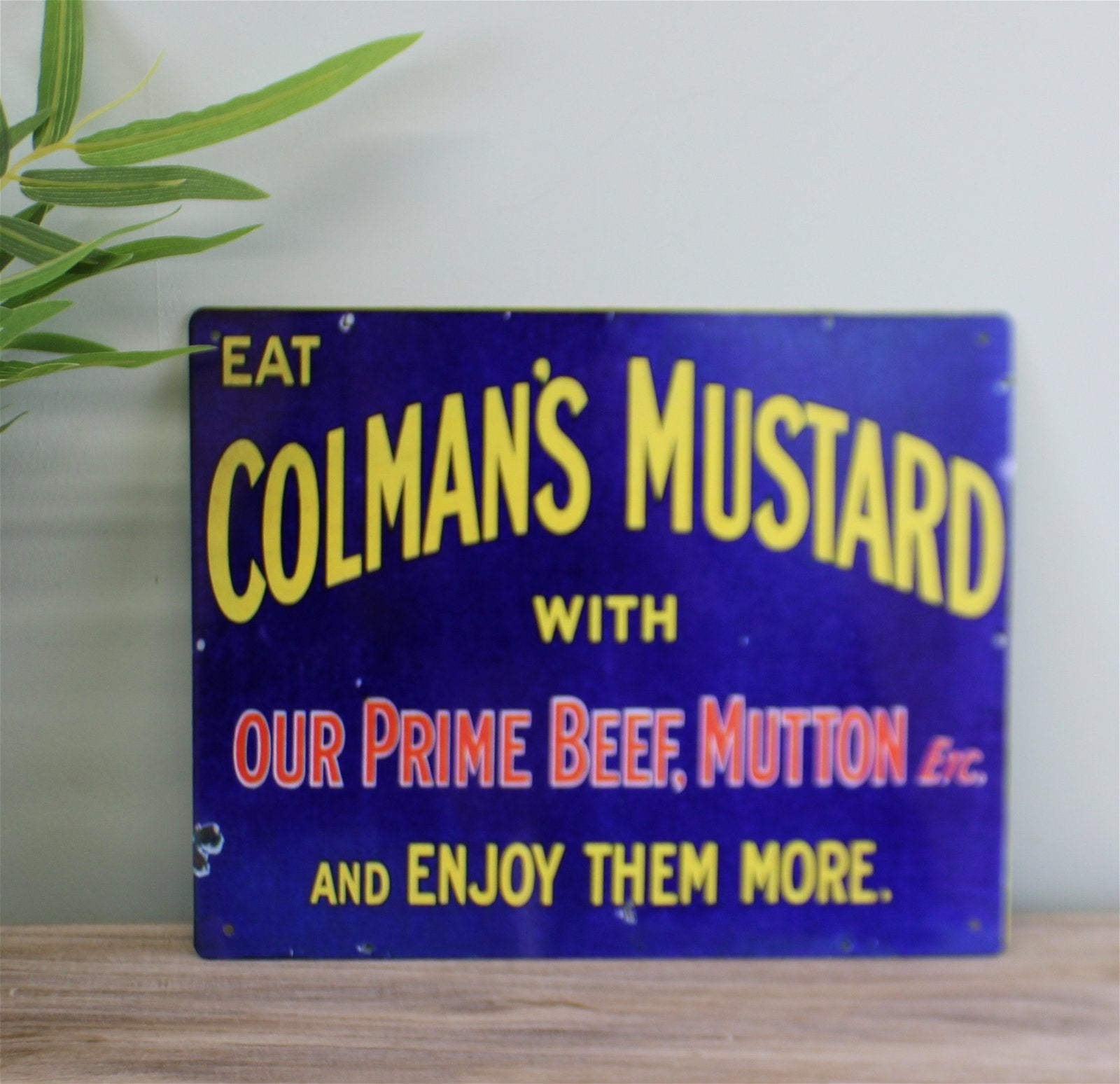 Vintage Metal Sign - Retro Advertising - Colmans Mustard MS22