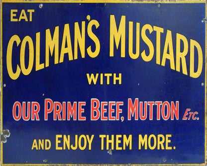 Vintage Metal Sign - Retro Advertising - Colmans Mustard MS22