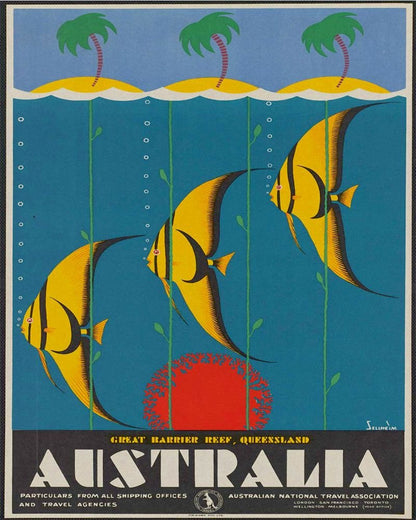 Vintage Metal Sign - Retro Advertising - Australia Fish MS27