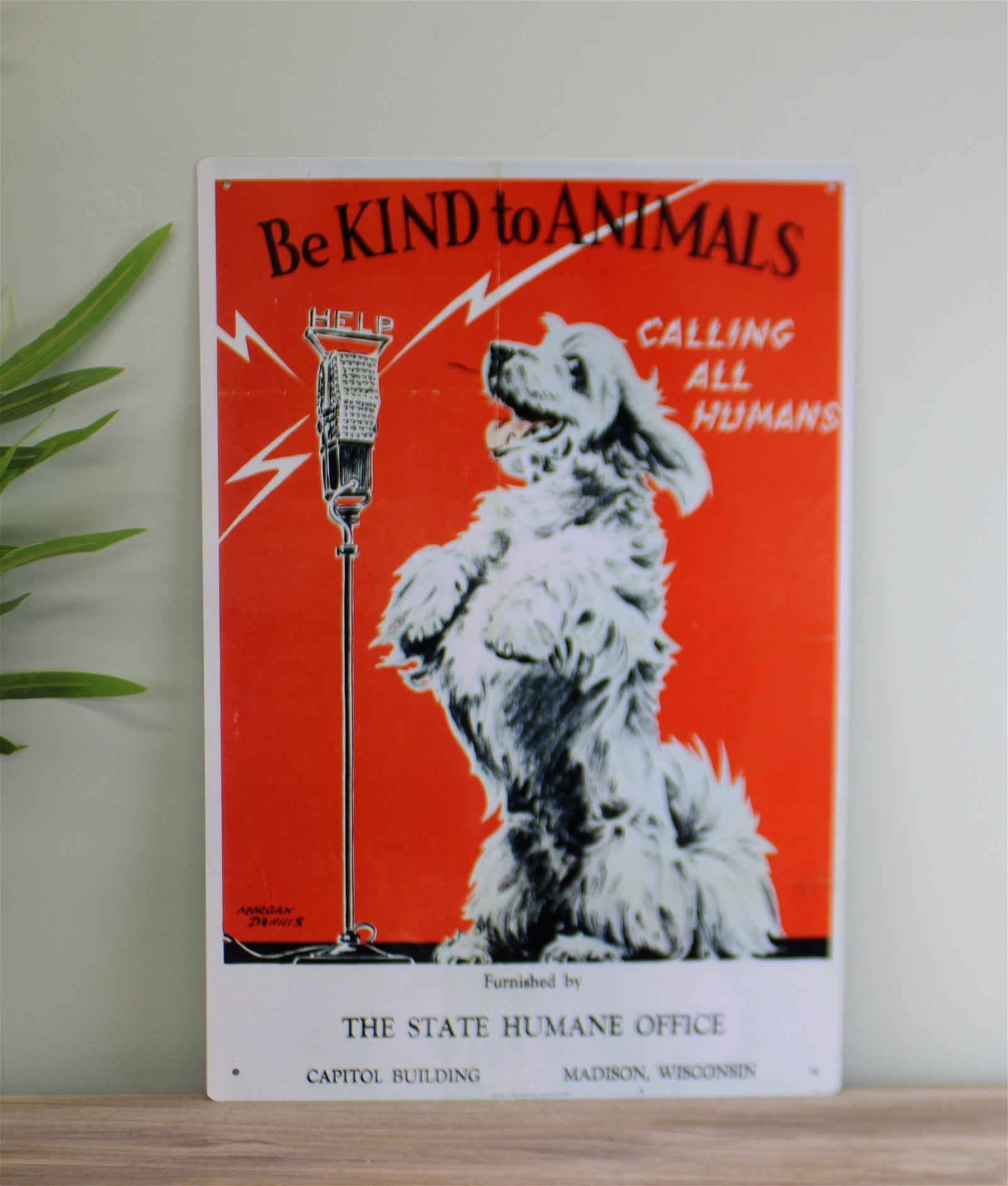 Vintage Metal Sign - Retro Advertising - Be Kind To Animals MS30