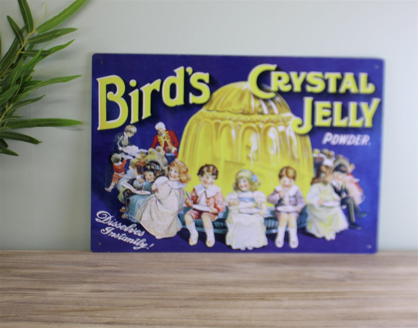 Vintage Metal Sign - Retro Advertising - Birds Crystal Jelly Powder MS36