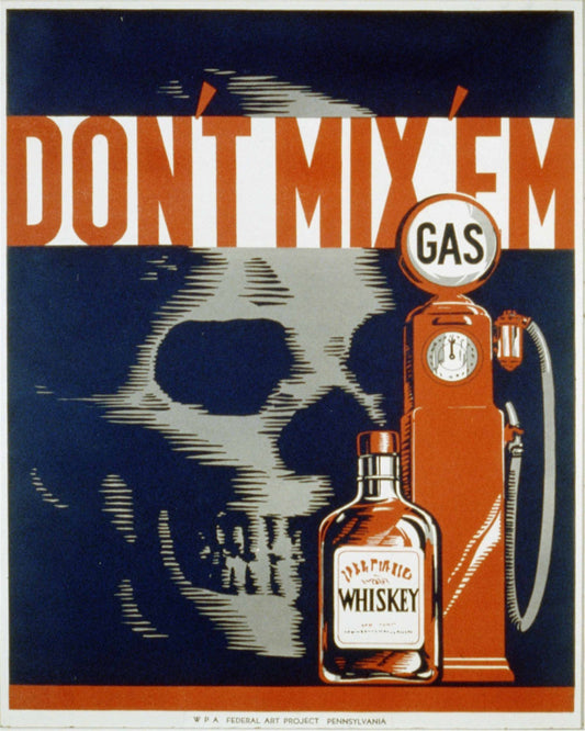 Vintage Metal Sign - Retro Advertising - Skull Gas Whiskey MS50